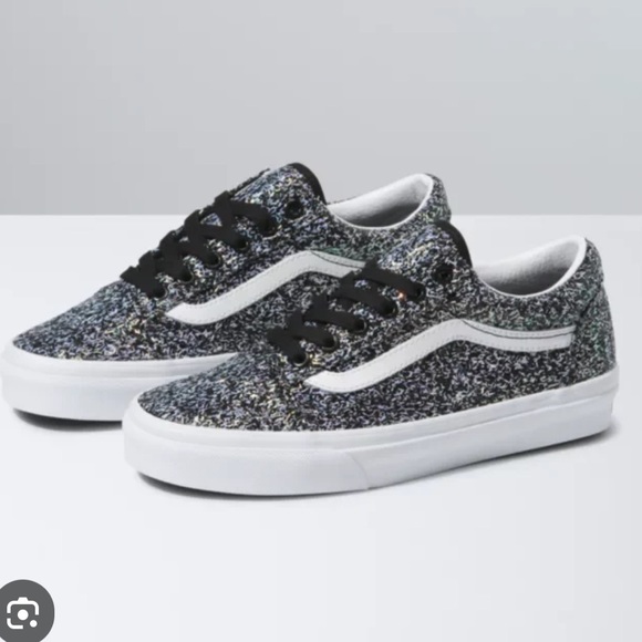 Vans Kids Sneakers - Black and White Sparkle